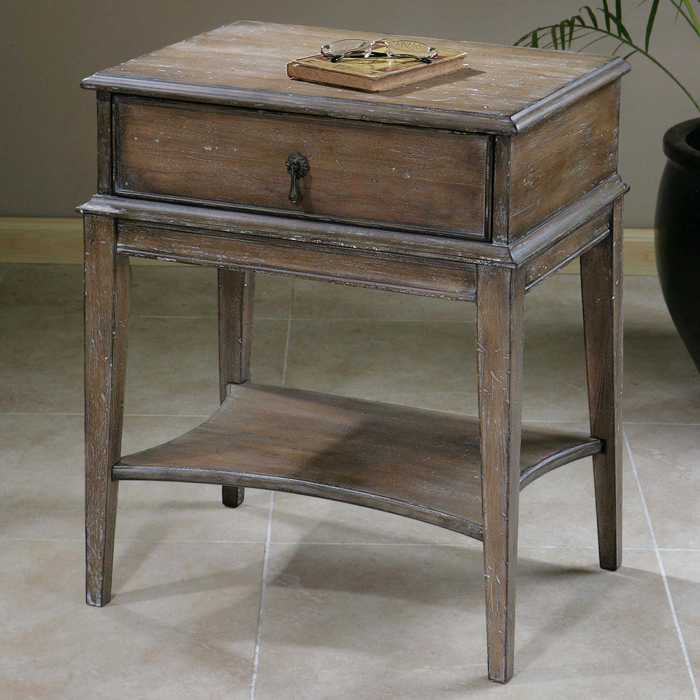 Hanford Weathered Side Table - AmericanHomeFurniture