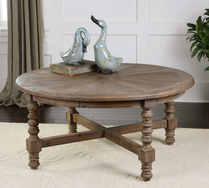 SAMUELLE WOODEN COFFEE TABLE - AmericanHomeFurniture