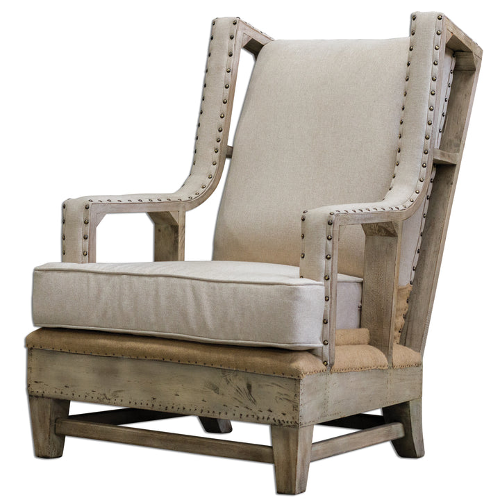 Schafer Linen Armchair - AmericanHomeFurniture