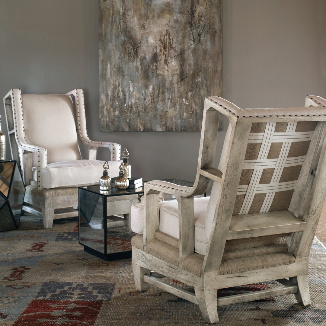 Schafer Linen Armchair - AmericanHomeFurniture