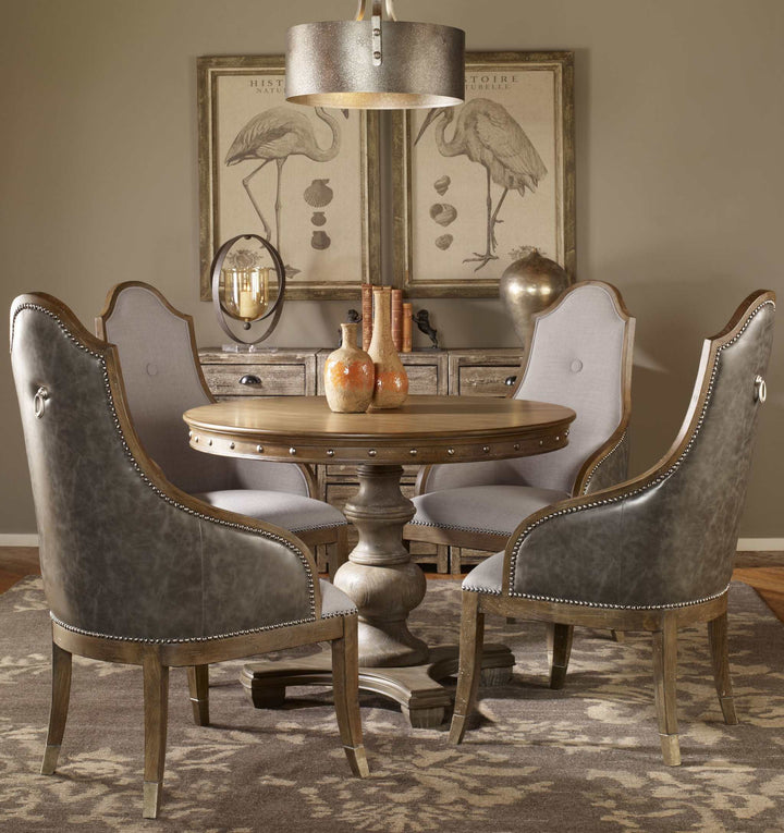 Sylvana Wood Round Table - AmericanHomeFurniture