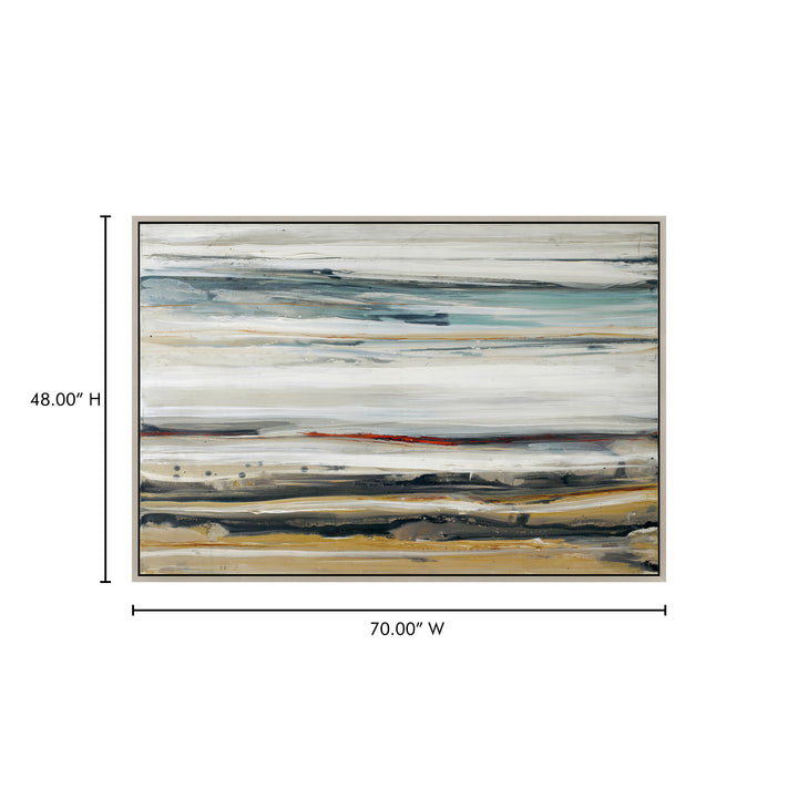 American Home Furniture | Moe's Home Collection - Color Swathe Wall Décor W/Frame Large