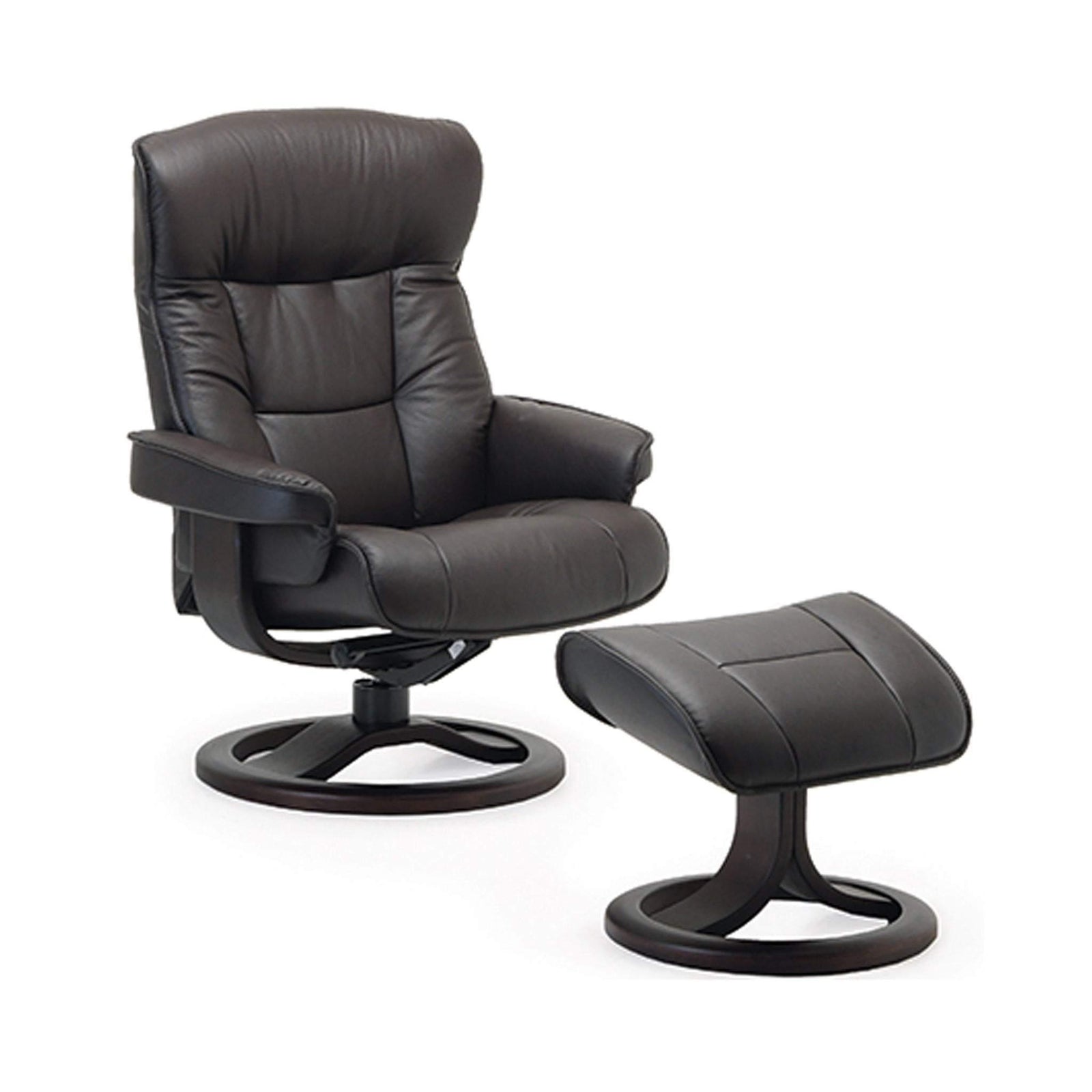 Manual/Havana/Small Recliner with Footstool - 30W x 39.7H x 31D