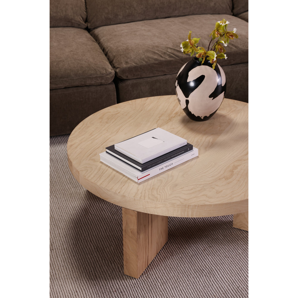 American Home Furniture | Moe's Home Collection - Oregon Round Coffee Table Blonde