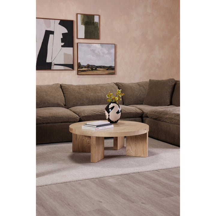 American Home Furniture | Moe's Home Collection - Oregon Round Coffee Table Blonde