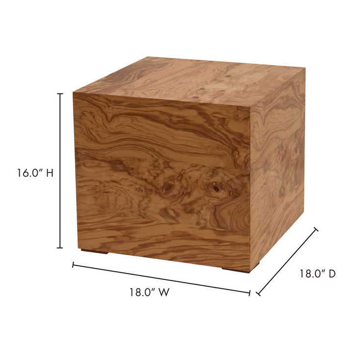 American Home Furniture | Moe's Home Collection - Nash Side Table Honey Brown Burl