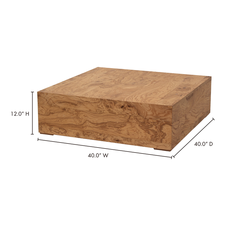 American Home Furniture | Moe's Home Collection - Nash Coffee Table Honey Brown Burl