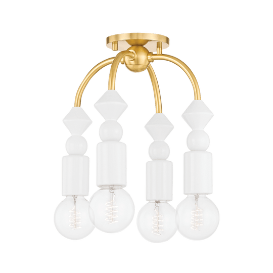Mitzi Flora 4 Light Semi Flush Mount FLUSH MOUNT LIGHTING