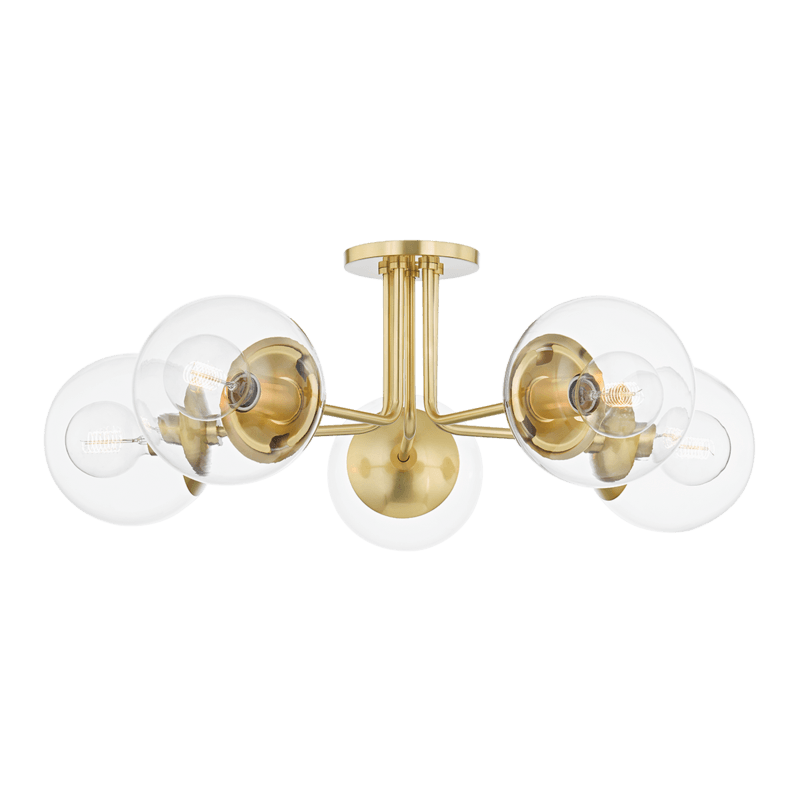 Mitzi Meadow 5 Light Semi Flush FLUSH MOUNT LIGHTING