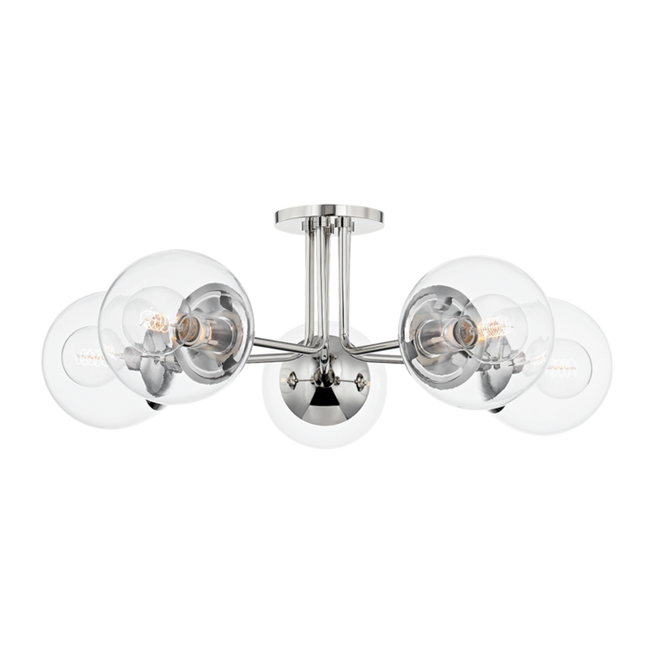 MEADOW 5 LIGHT SEMI FLUSH - Mitzi - AmericanHomeFurniture