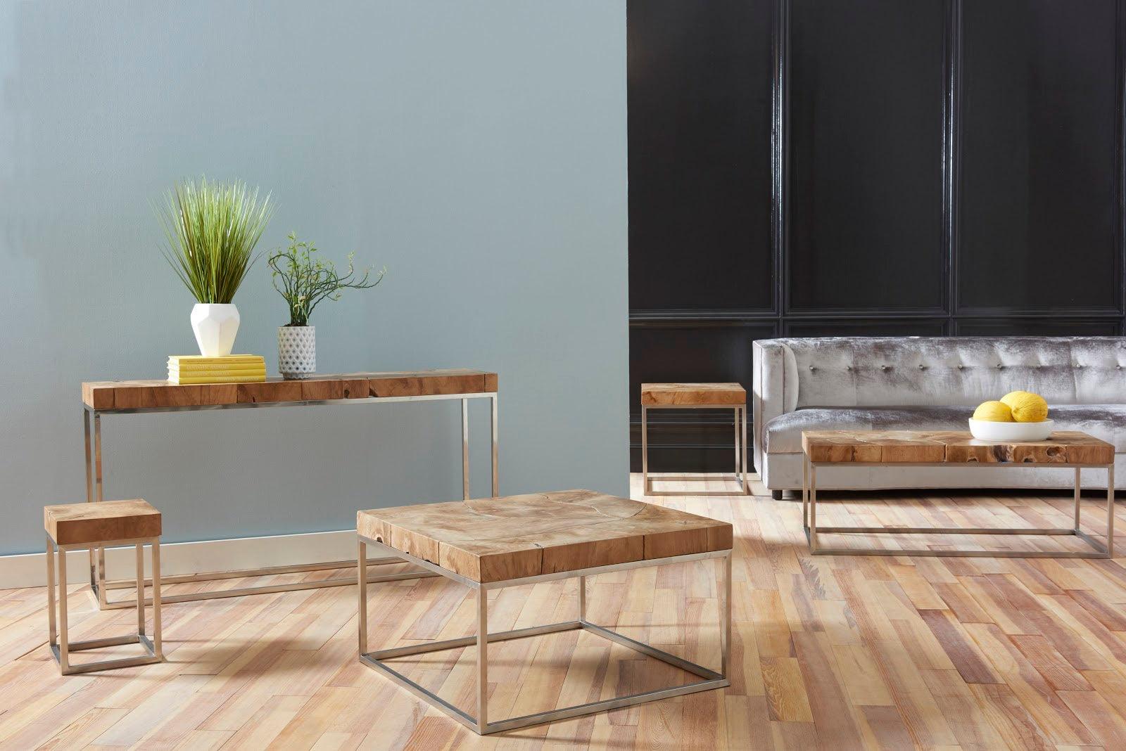 Phillips Collection Teak Puzzle Side Table ACCENT TABLES