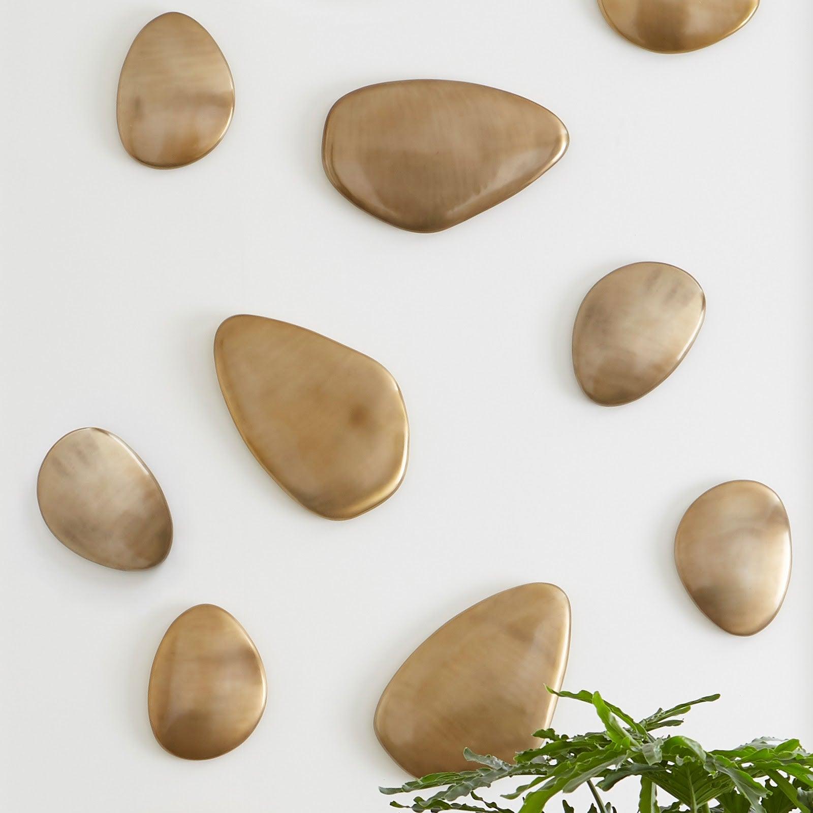 Phillips Collection River Stone Wall Tile, Brass Finish, LG WALL ACCENTS