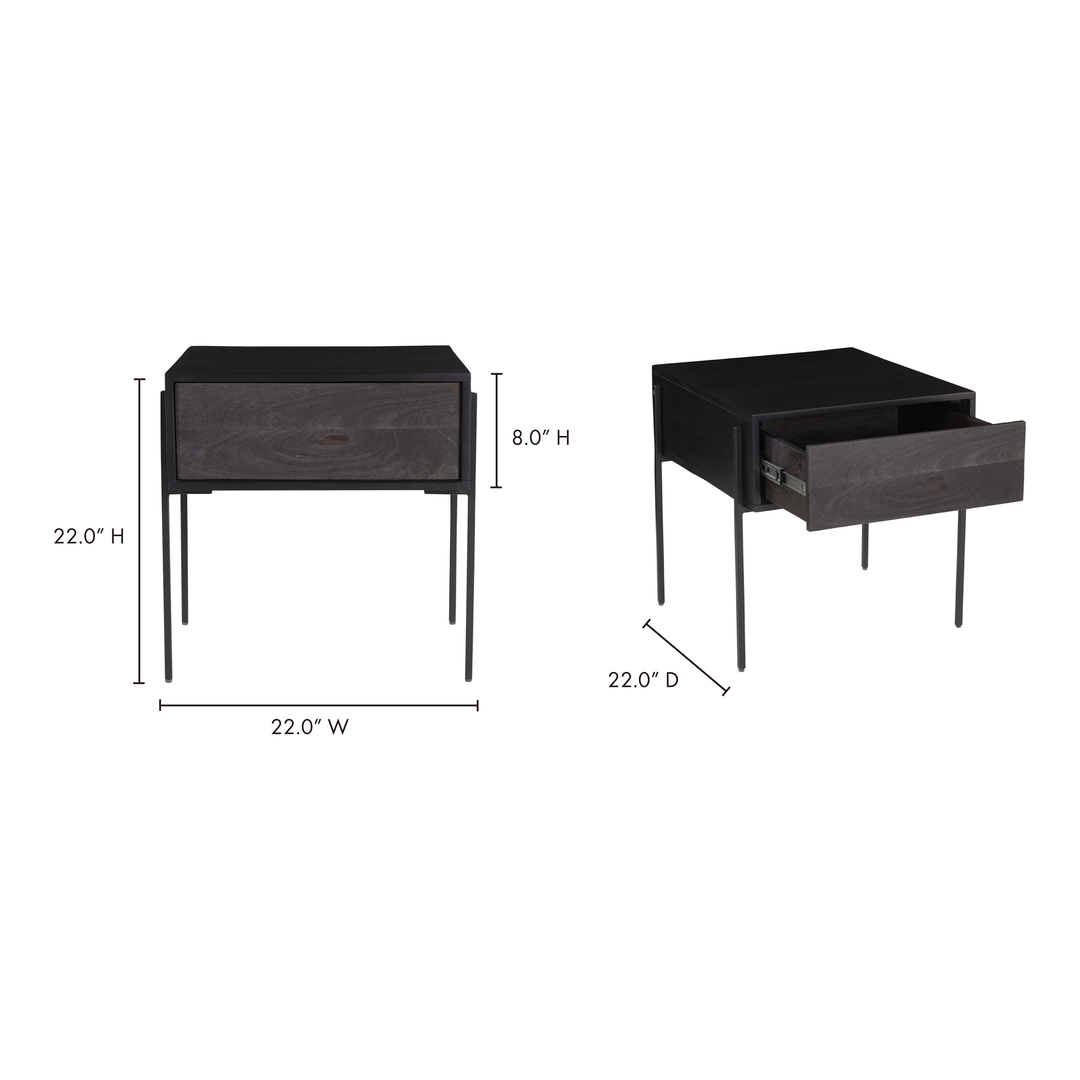 American Home Furniture | Moe's Home Collection - Tobin Side Table Charcoal