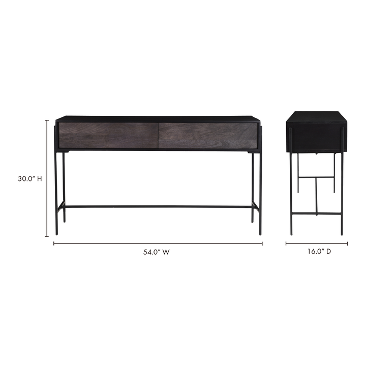 American Home Furniture | Moe's Home Collection - Tobin Console Table Charcoal