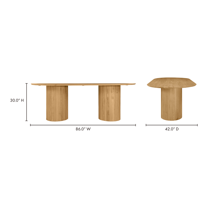 American Home Furniture | Moe's Home Collection - Povera Dining Table Oak