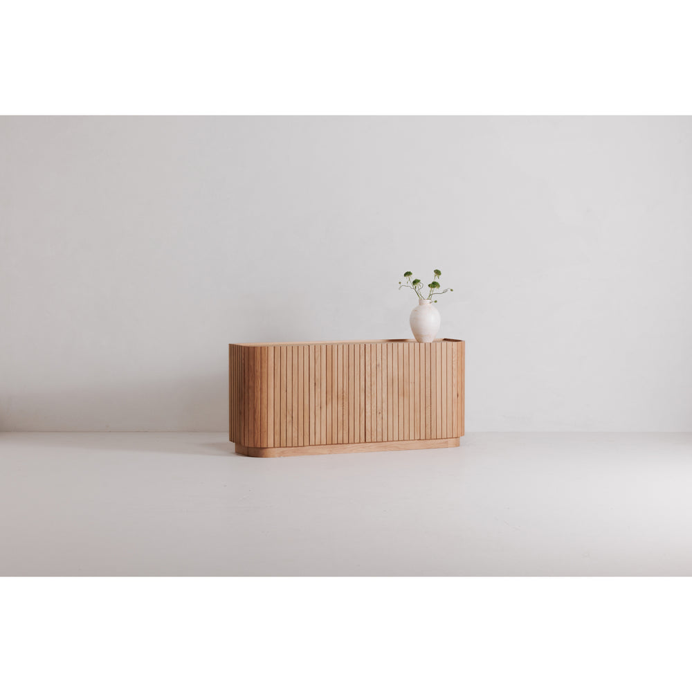 American Home Furniture | Moe's Home Collection - Povera 4 Door Sideboard Oak