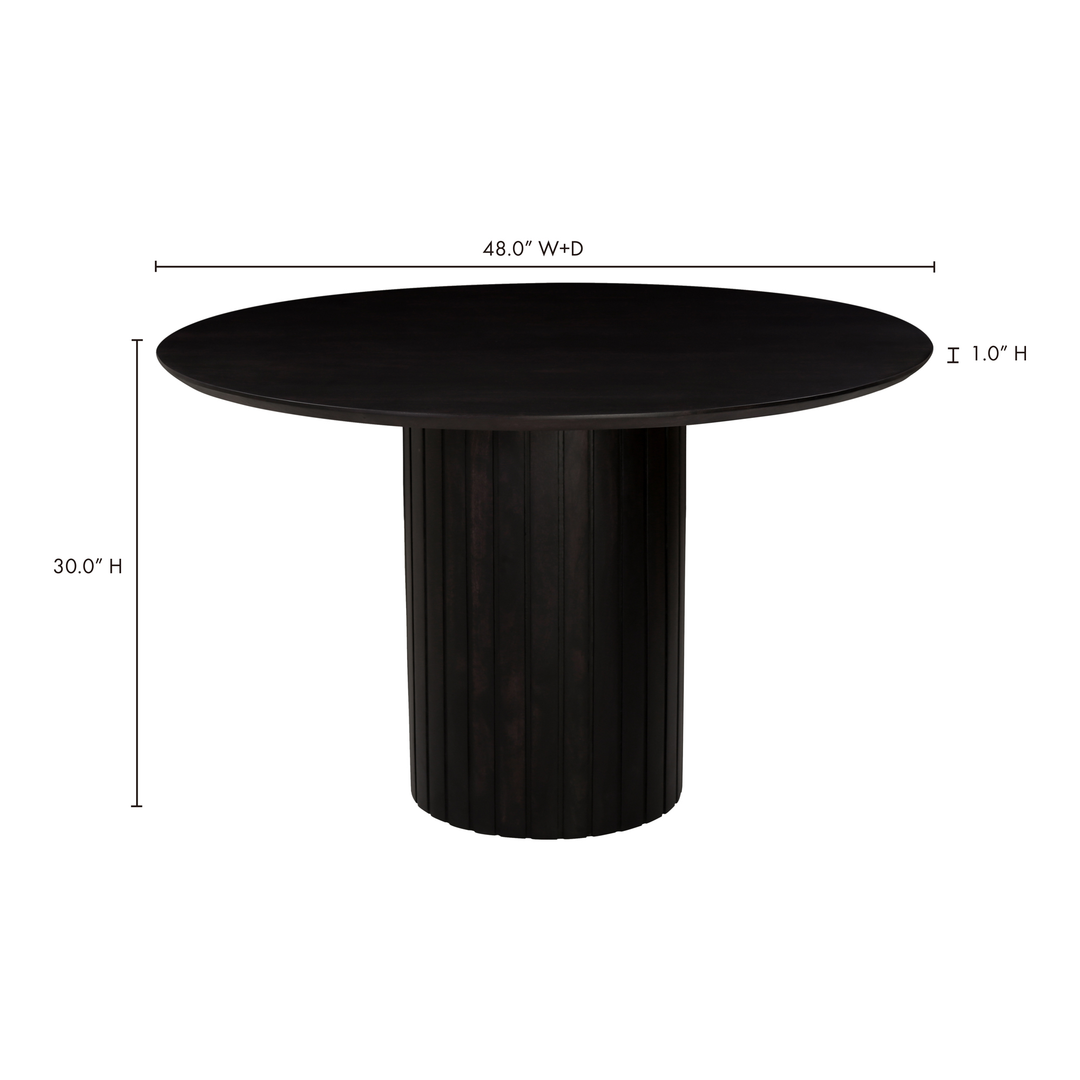 American Home Furniture | Moe's Home Collection - Povera Round Dining Table Black