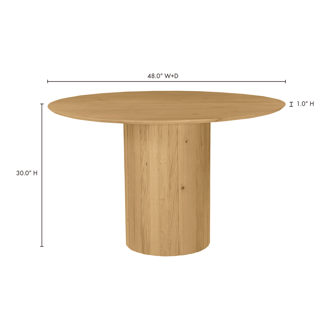 American Home Furniture | Moe's Home Collection - Povera Round Dining Table Oak