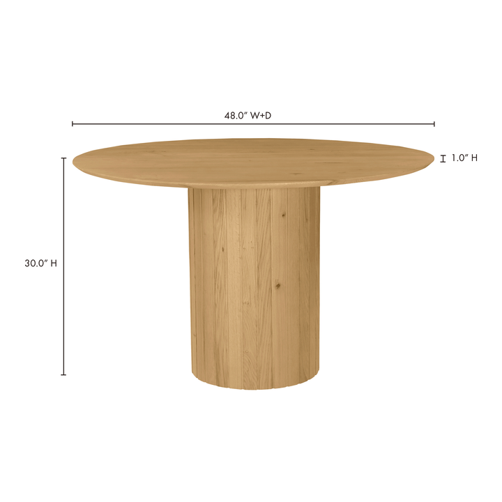 American Home Furniture | Moe's Home Collection - Povera Round Dining Table Oak