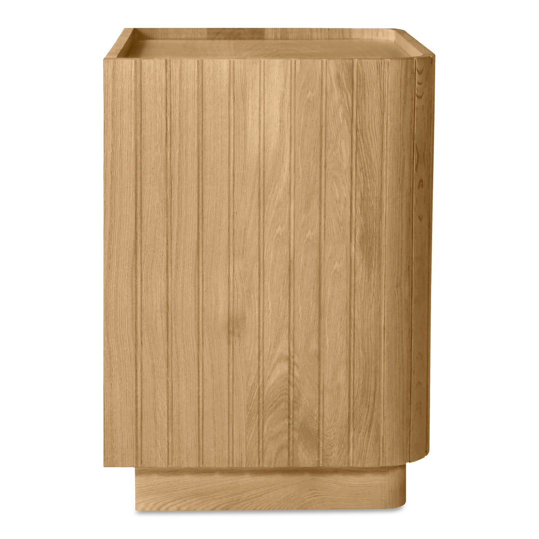 American Home Furniture | Moe's Home Collection - Povera 3 Drawer Nightstand Oak