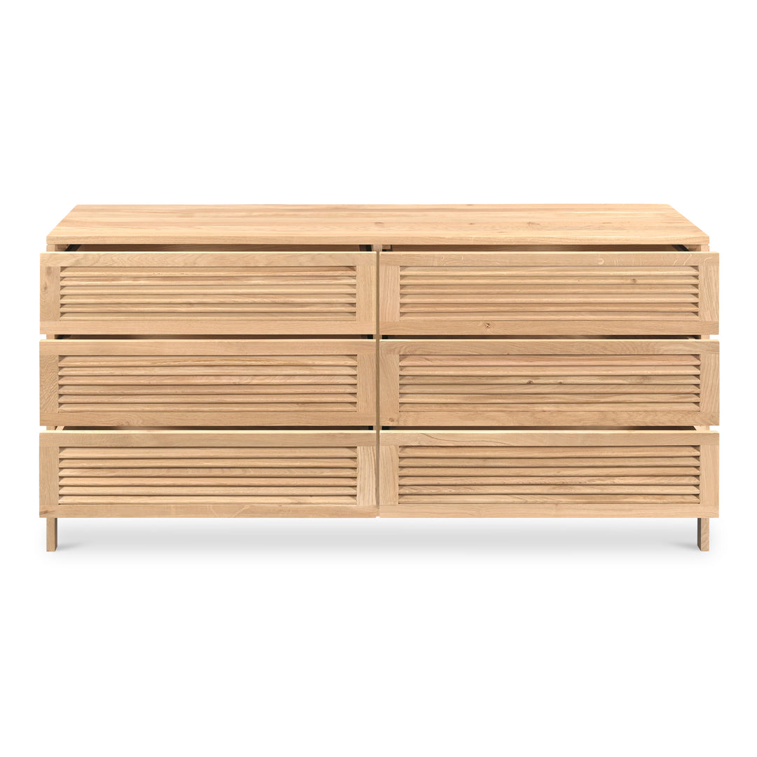 American Home Furniture | Moe's Home Collection - Teeda 6 Drawer Dresser Natural