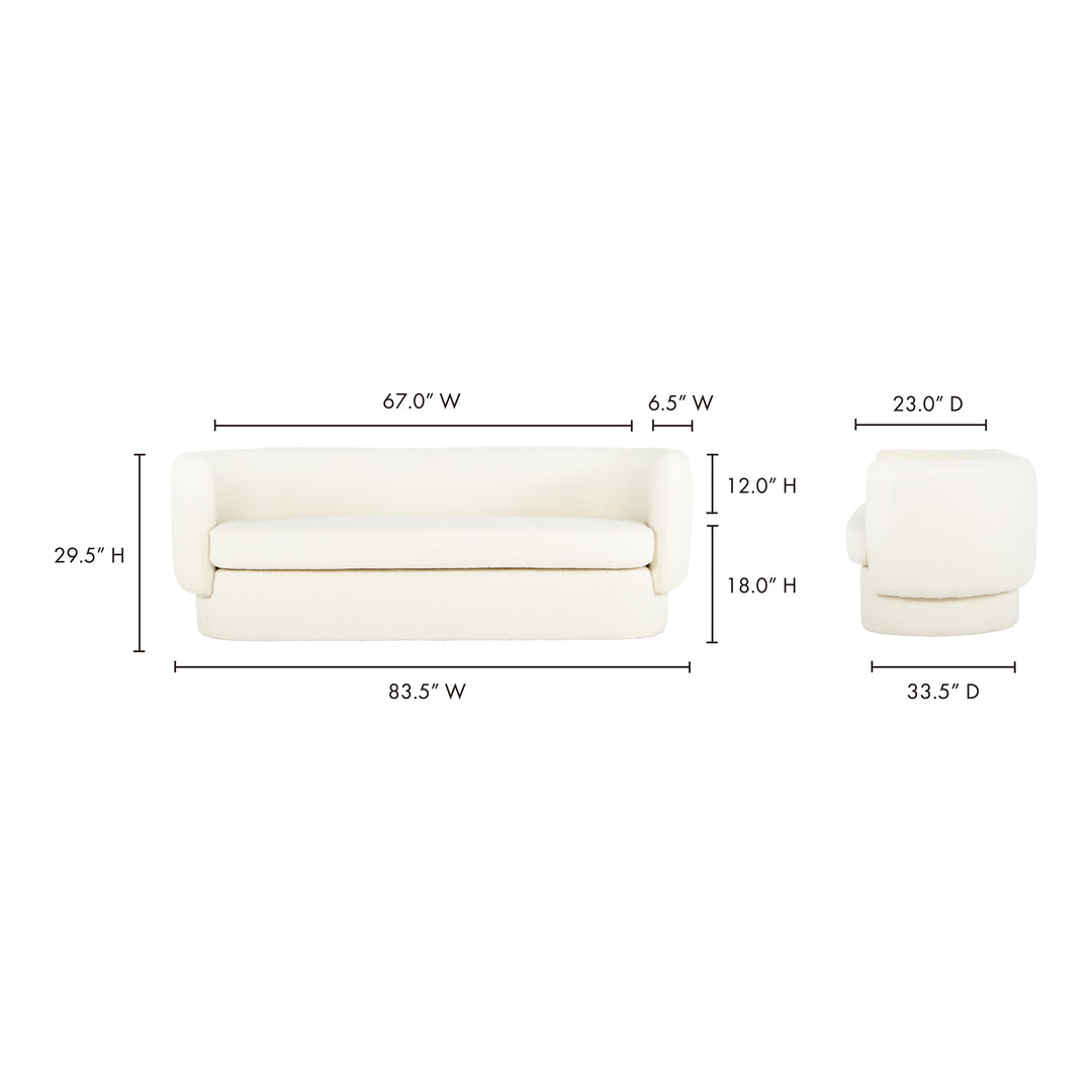 American Home Furniture | Moe's Home Collection - Koba Sofa Maya White