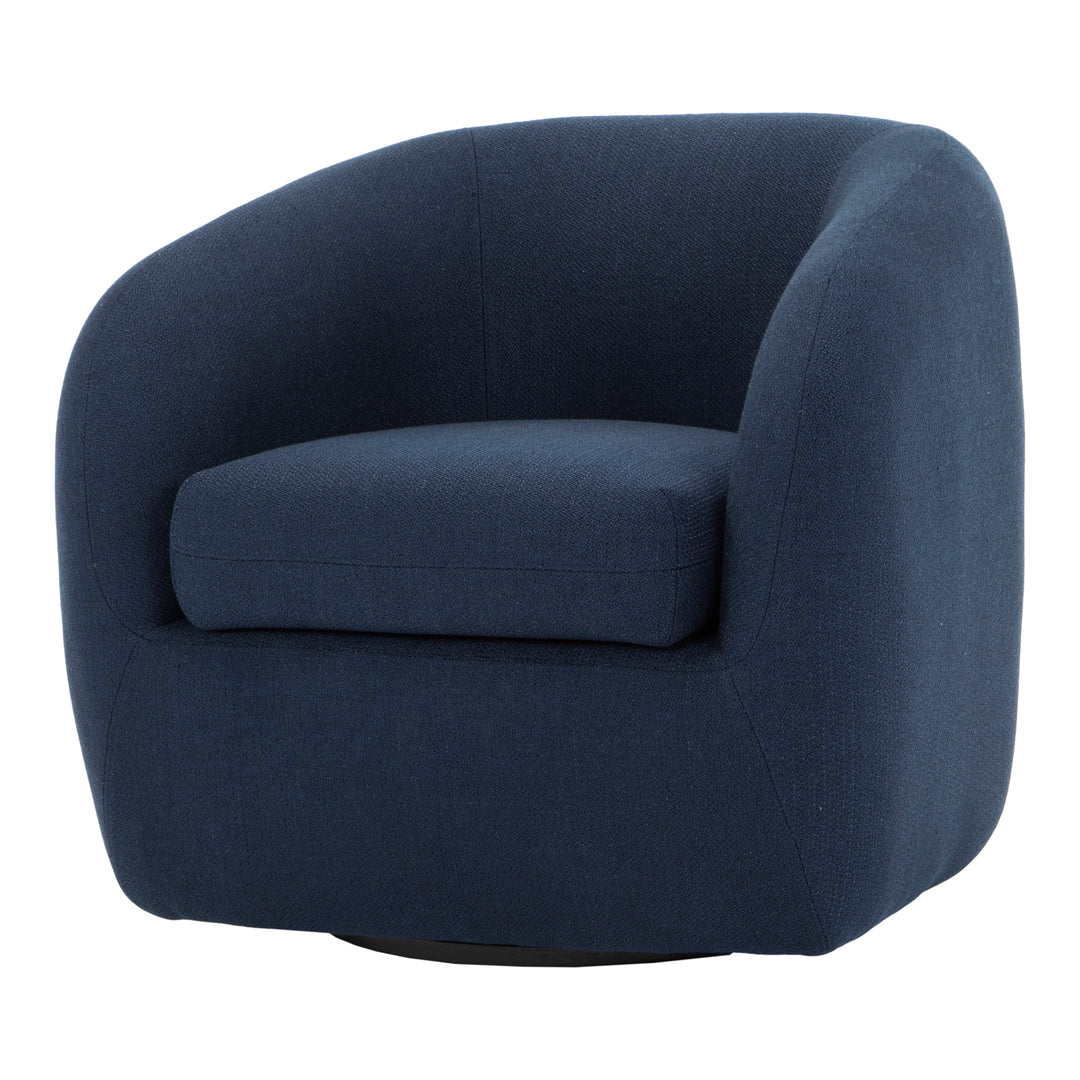 American Home Furniture | Moe's Home Collection - Maurice Swivel Chair Midnight Blue