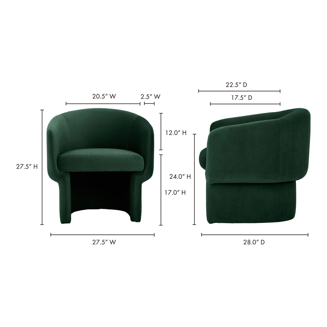 American Home Furniture | Moe's Home Collection - Franco Chair Dark Green