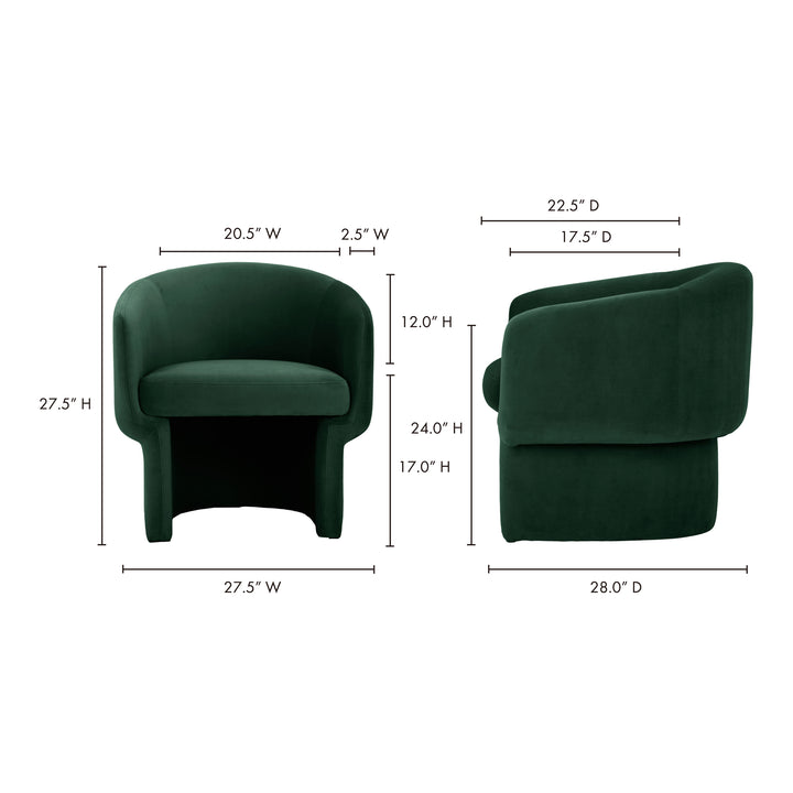 American Home Furniture | Moe's Home Collection - Franco Chair Dark Green