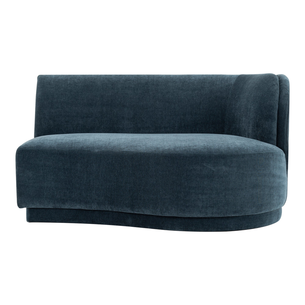 American Home Furniture | Moe's Home Collection - Yoon Chaise Right Nightshade Blue