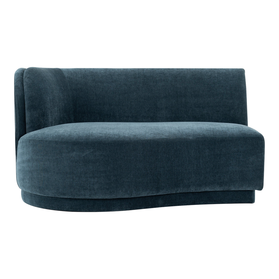 American Home Furniture | Moe's Home Collection - Yoon Chaise Left Nightshade Blue