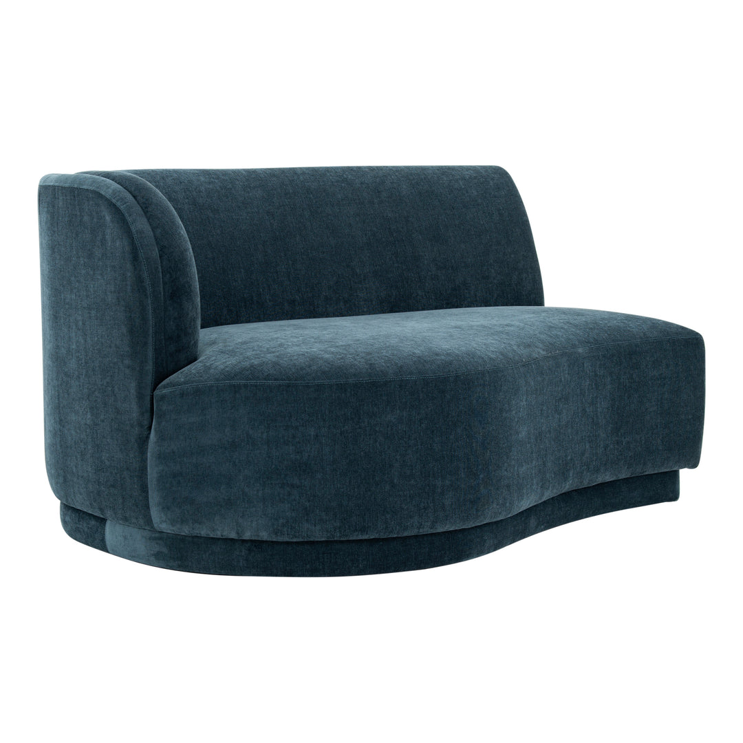 American Home Furniture | Moe's Home Collection - Yoon Chaise Left Nightshade Blue