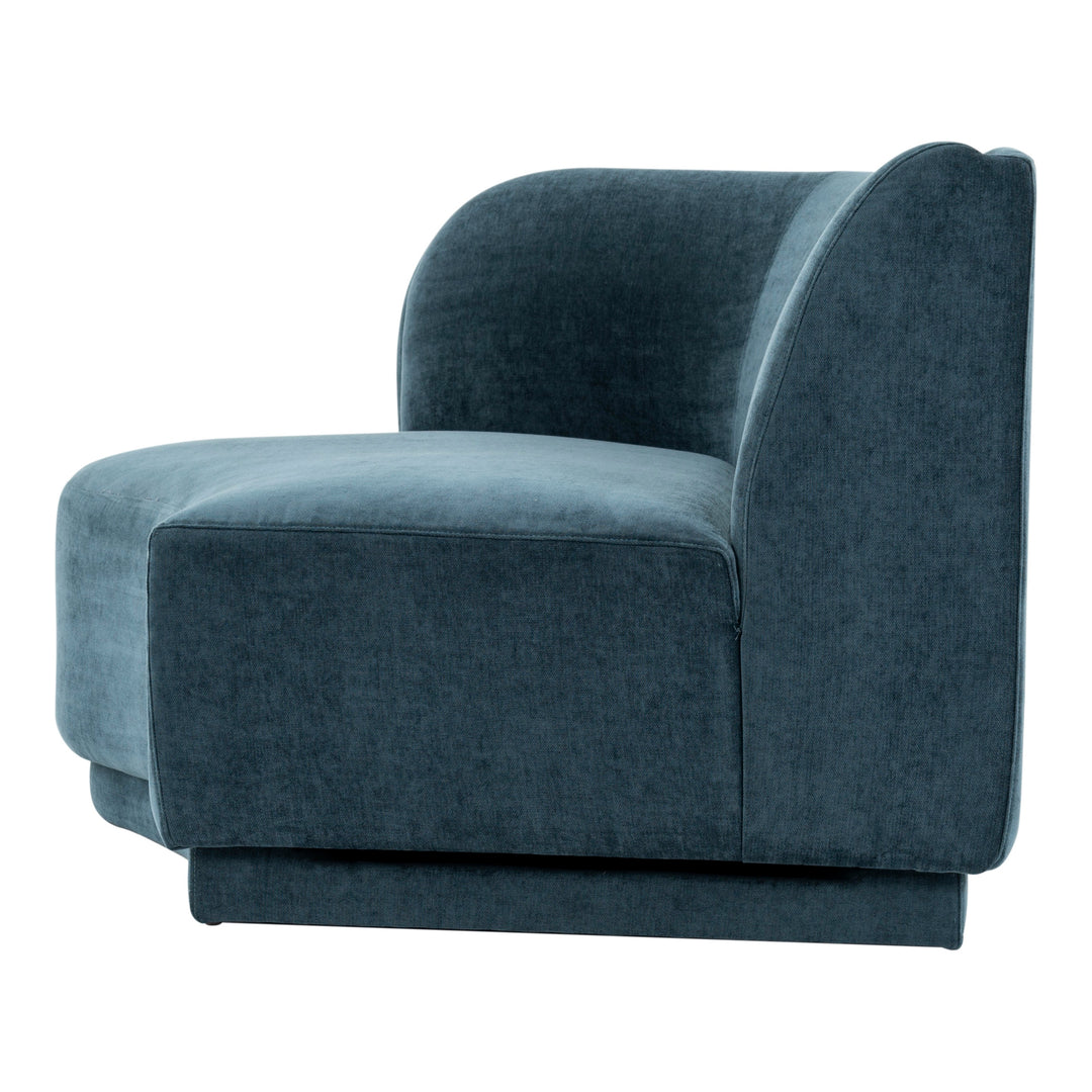 American Home Furniture | Moe's Home Collection - Yoon Chaise Left Nightshade Blue