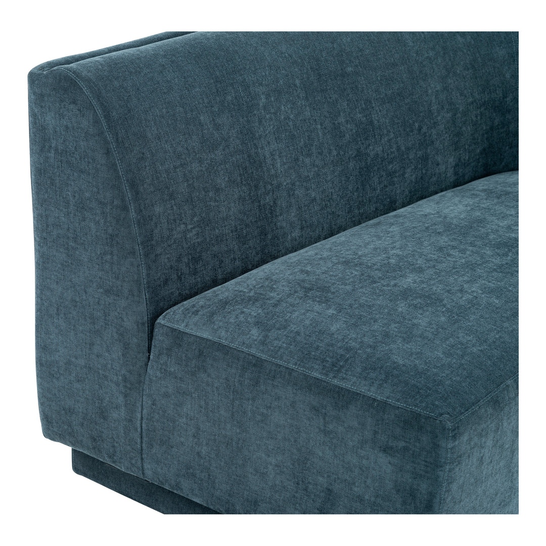 American Home Furniture | Moe's Home Collection - Yoon 2 Seat Sofa Right Nightshade Blue