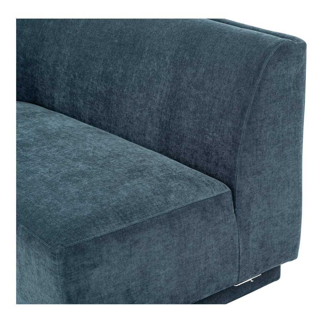 American Home Furniture | Moe's Home Collection - Yoon 2 Seat Sofa Left Nightshade Blue