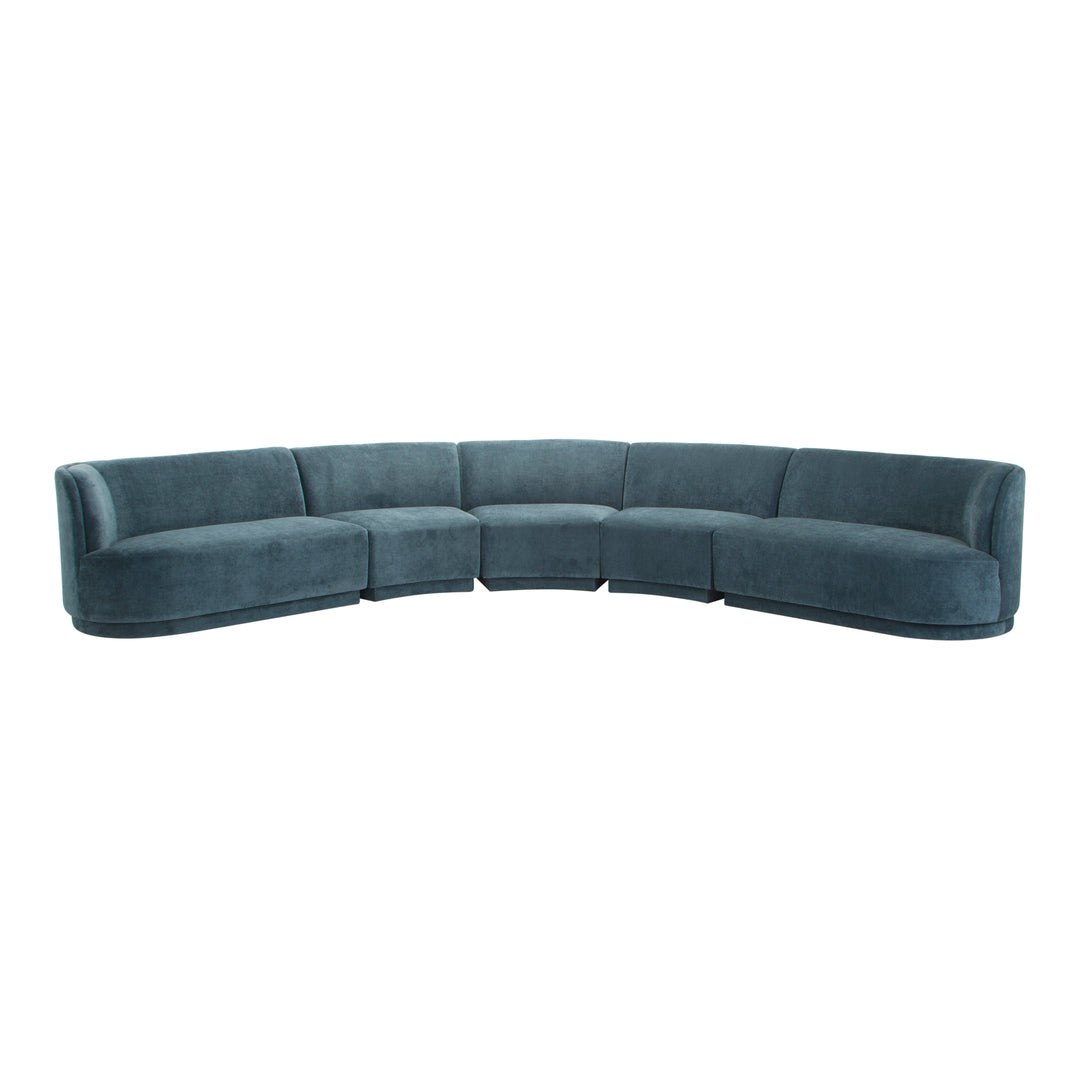 American Home Furniture | Moe's Home Collection - Yoon Radius Modular Sectional Nightshade Blue