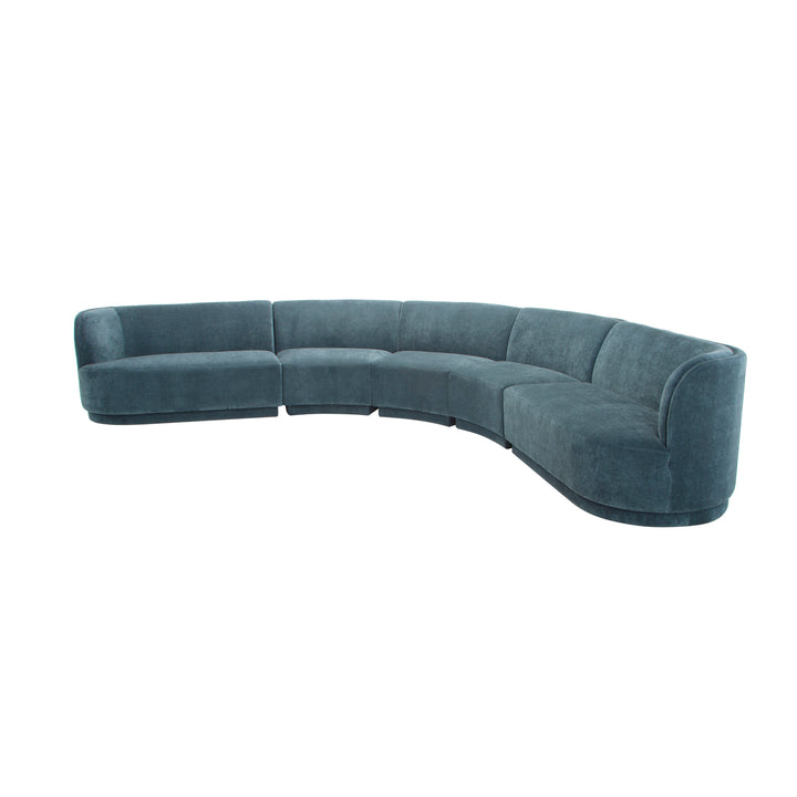 American Home Furniture | Moe's Home Collection - Yoon Radius Modular Sectional Nightshade Blue