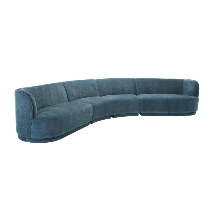 American Home Furniture | Moe's Home Collection - Yoon Eclipse Modular Sectional Chaise Right Nightshade Blue