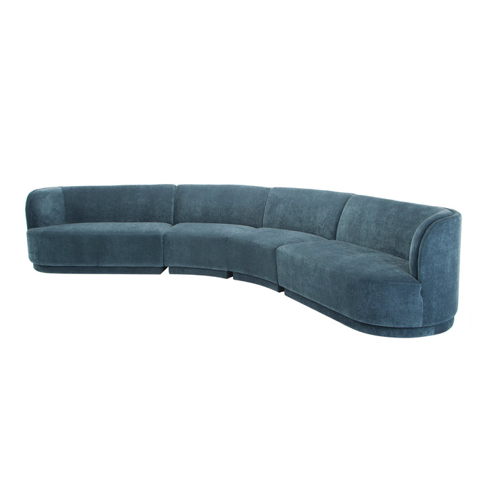 American Home Furniture | Moe's Home Collection - Yoon Eclipse Modular Sectional Chaise Left Nightshade Blue