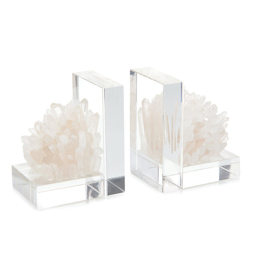 John Richard Set Of Two Quartz Crystal Bookends DECORATIVE OBJECTS