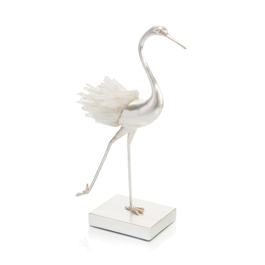 John Richard Stone/ Quartz Egret Running DECORATIVE OBJECTS