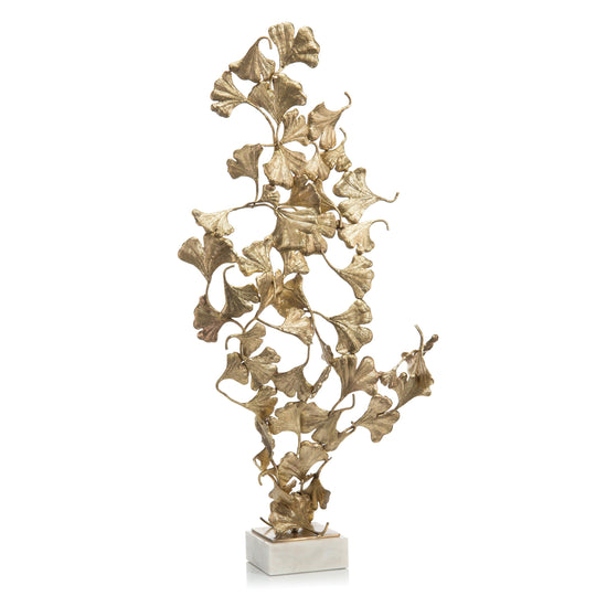 John Richard Ginkgo Leaves On White Marble DECORATIVE OBJECTS