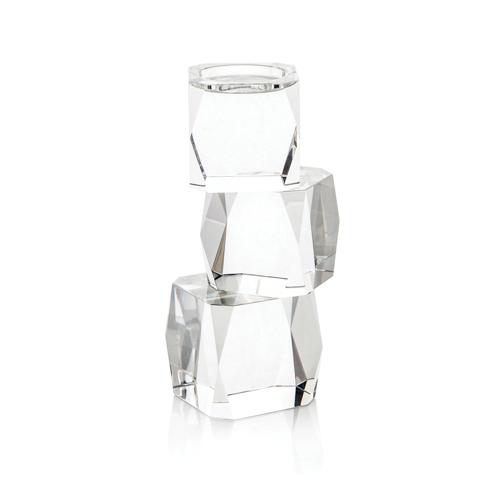 John Richard Crystal Cubist Candleholder DECORATIVE OBJECTS