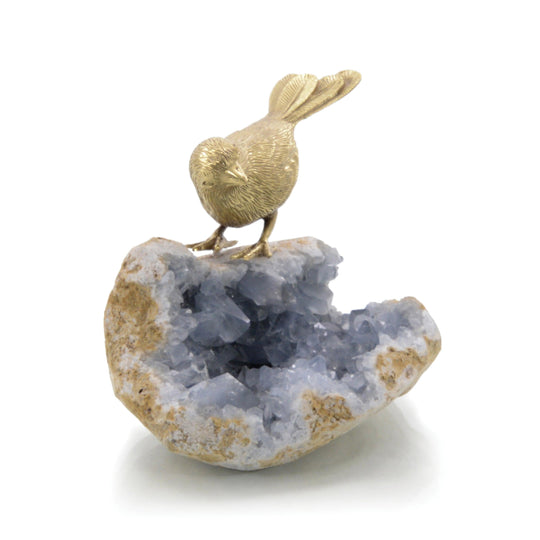 John Richard Bird On Celestite Rock II DECORATIVE OBJECTS