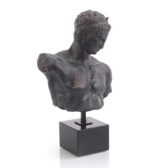 John Richard Greek Bust In Verde-Black DECORATIVE OBJECTS