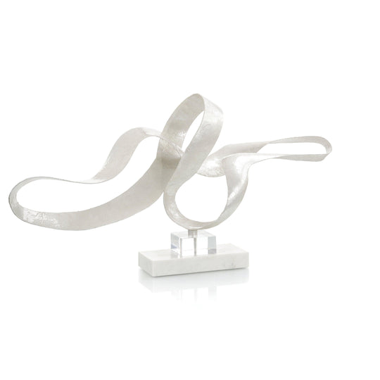 White Pearlized Sculpture DECORATIVE OBJECTS John Richard