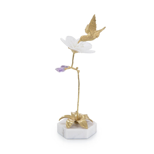 John Richard Hummingbird and Selenite Sculpture I DECORATIVE OBJECTS