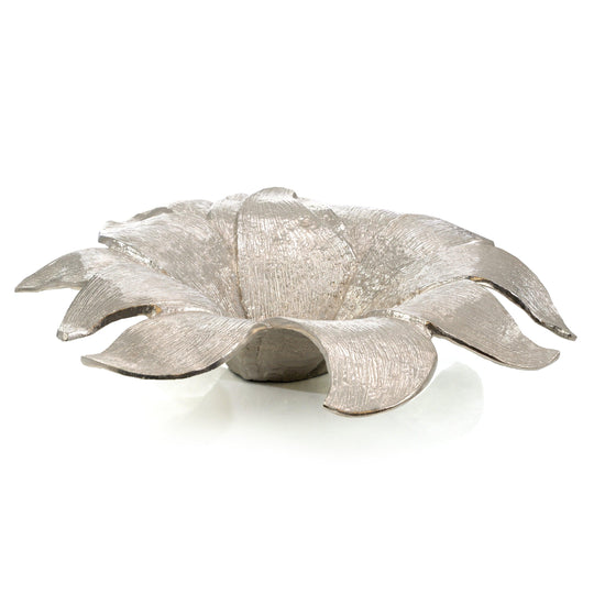 John Richard Nickel Lily Petal Bowl DECORATIVE TRAYS, PLATES, + BOWLS