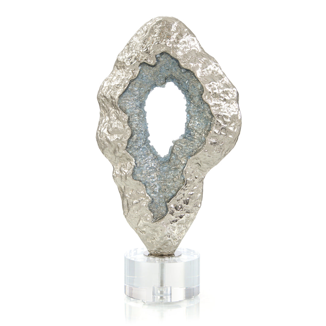 Fluctuating Blue Geode Sculpture