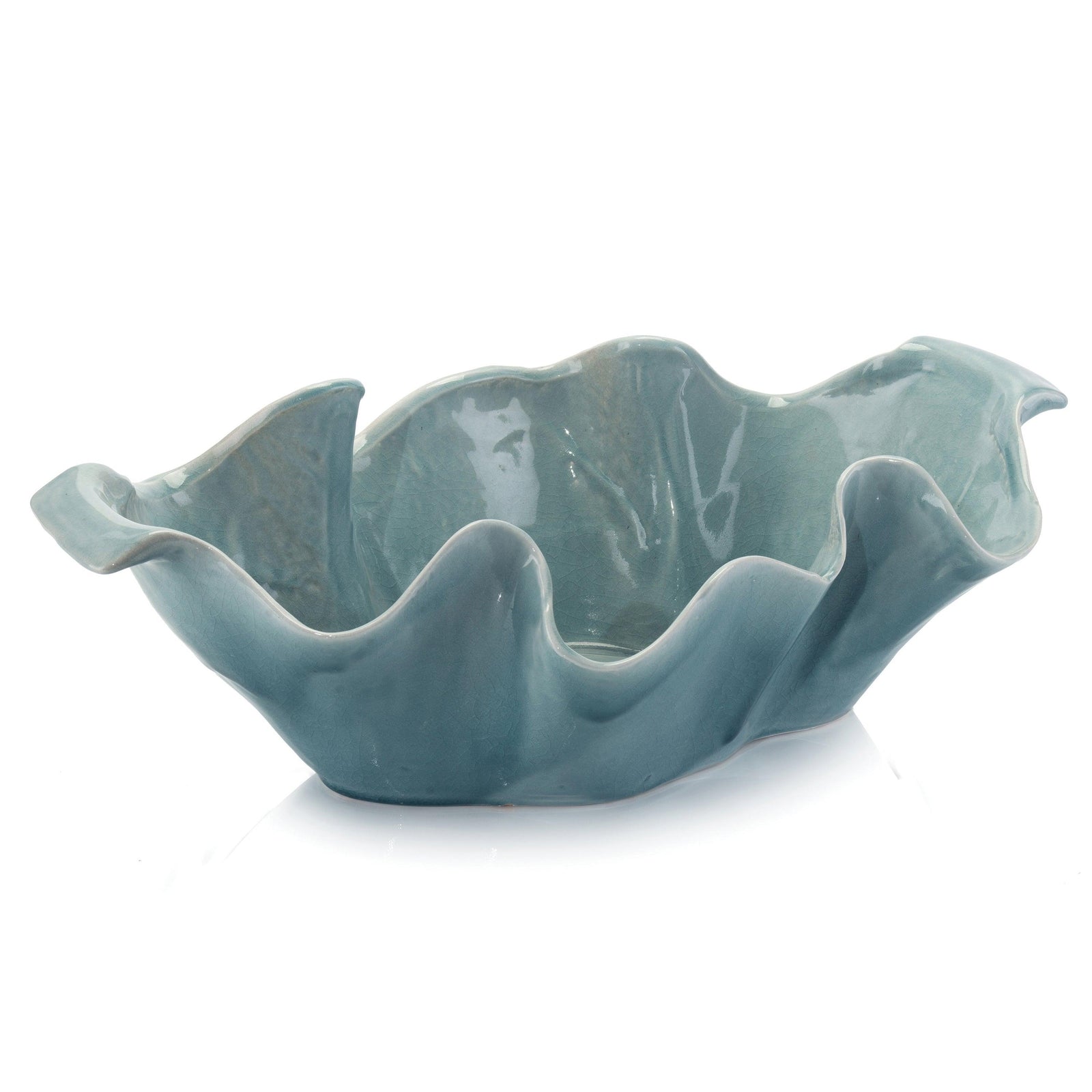 John Richard Aegean Sea Blue Bowl DECORATIVE TRAYS, PLATES, + BOWLS